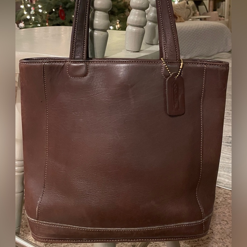Vintage Coach Bucket Bleeker Tote Bag N0P-9305 Mahogany Brown